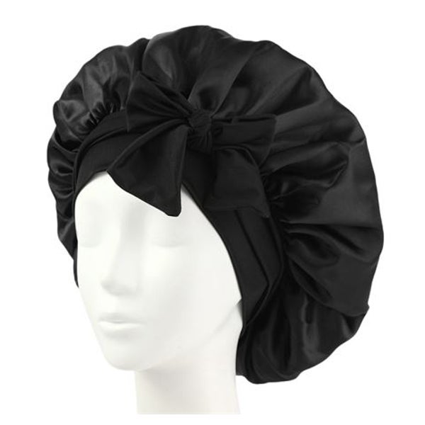 SOHO Makena Satin-Schlafhaube Schwarz