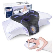 Nackenkissen Memory Foam Weiß+karbongrau 60 x 35,5 x 10 13CM 1 St