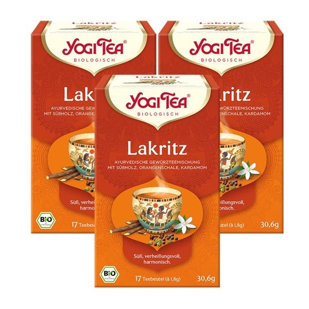 Yogi Tea -Lakritz Bio Gewürztee | 3 x 30,6g 3x17 St