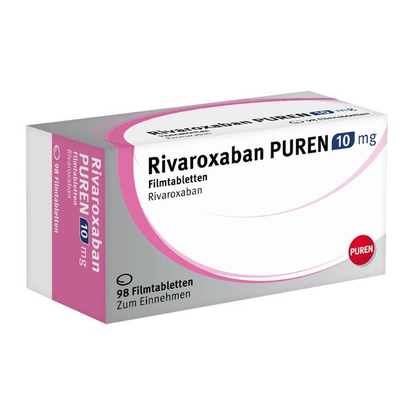 Rivaroxaban Puren 10 Mg Filmtabletten 98 St
