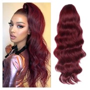 Pferdeschwanz Haarteil Clip Extensions Kordelzug Afro Zopf W 1 St