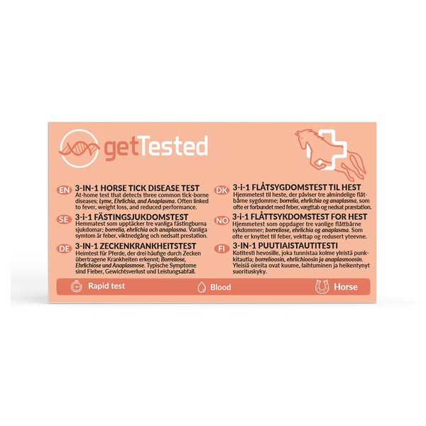 GetTested 3-in-1 Pferde-Zeckenkrankheiten-Test 1 St