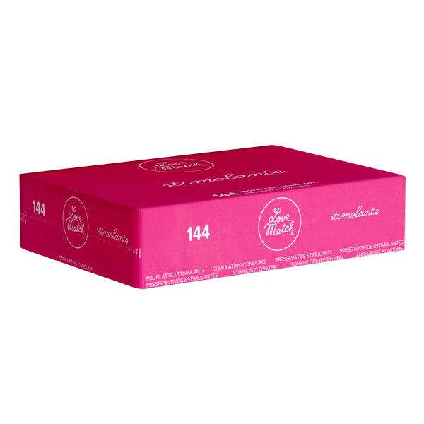 «Stimolante» Kondome – 144 Stück, Rippen, Noppen, 54 mm (144 Kondome) 144 St
