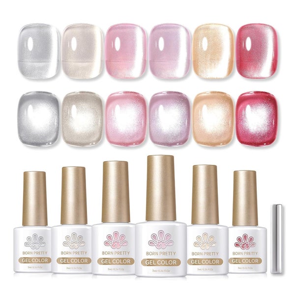 Nagellack Magnetic Eye UV Glitzer Aurora Wasserlicht Jelly R 1 St
