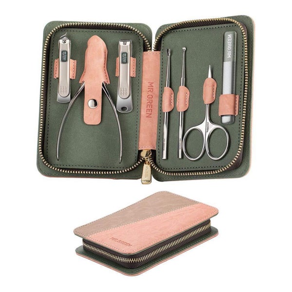 Maniküre Pediküre Set 7-teilig Nagelpflege Nagelknipser Etui 1 St