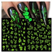 Nagelsticker leuchtend Blume Schmetterling selbstklebend 9 B 1 St
