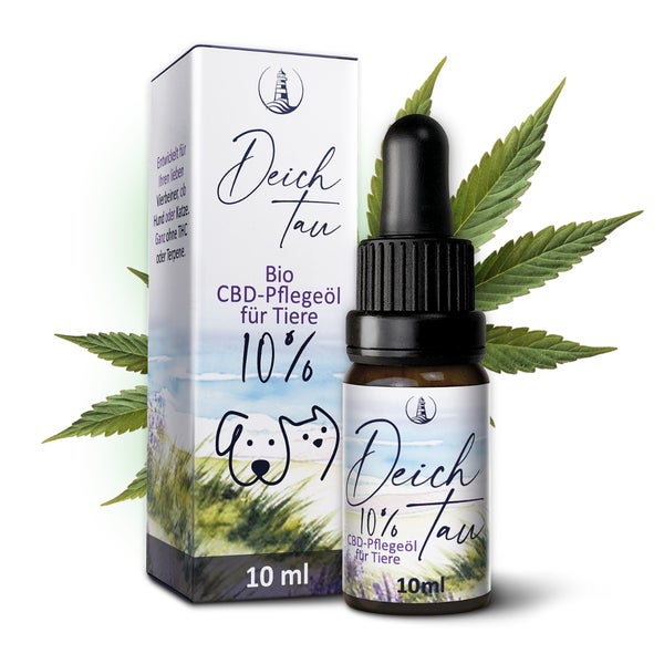 Deichtau Bio CBD Öl 10% für Hund & Katze - Hanföl-Tropfen 10 ml