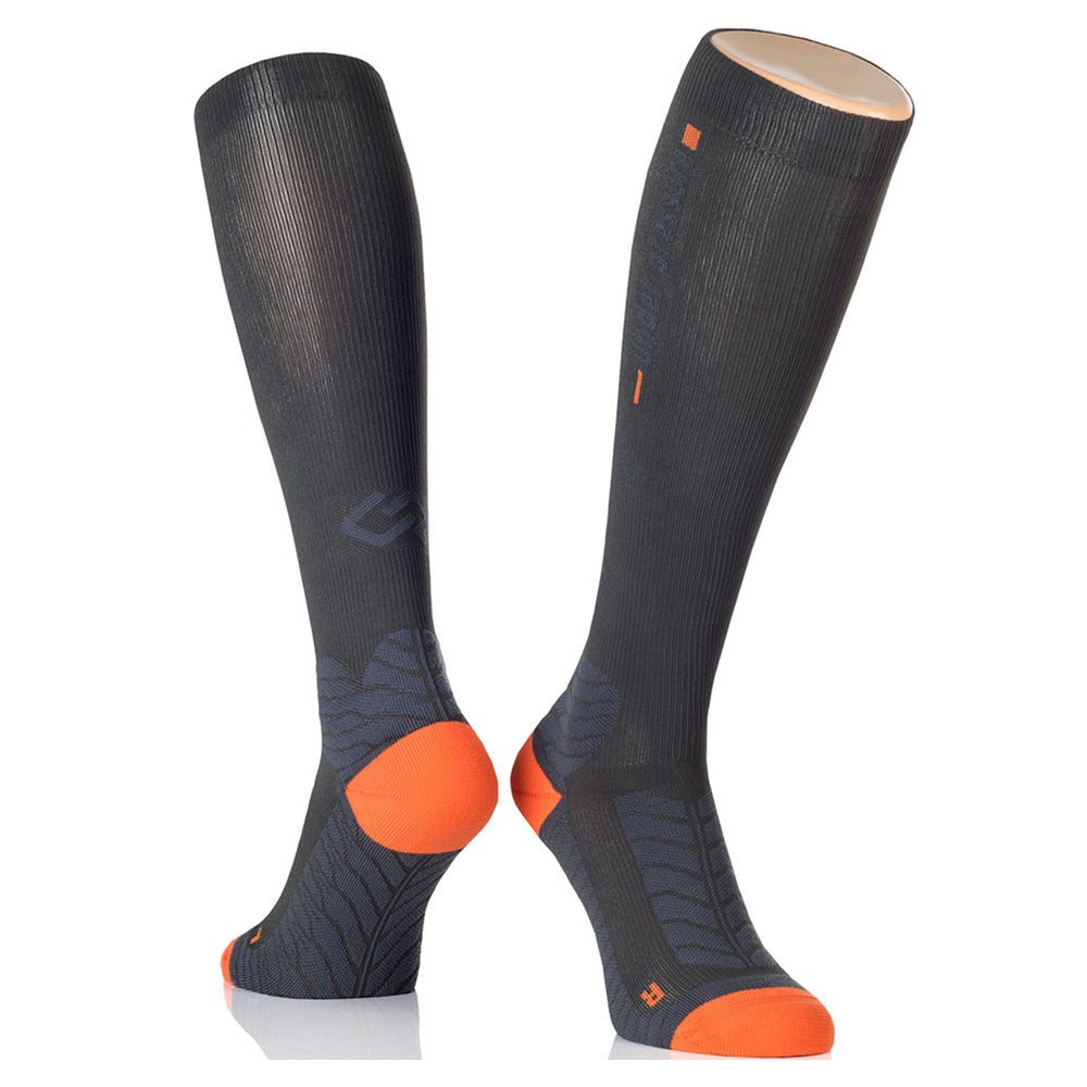 UNDER PRESSURE Runattack | Sport Kompressionssocken (1 Paar) 39-42 (Wade: 30-41cm) / dunkelgrau
