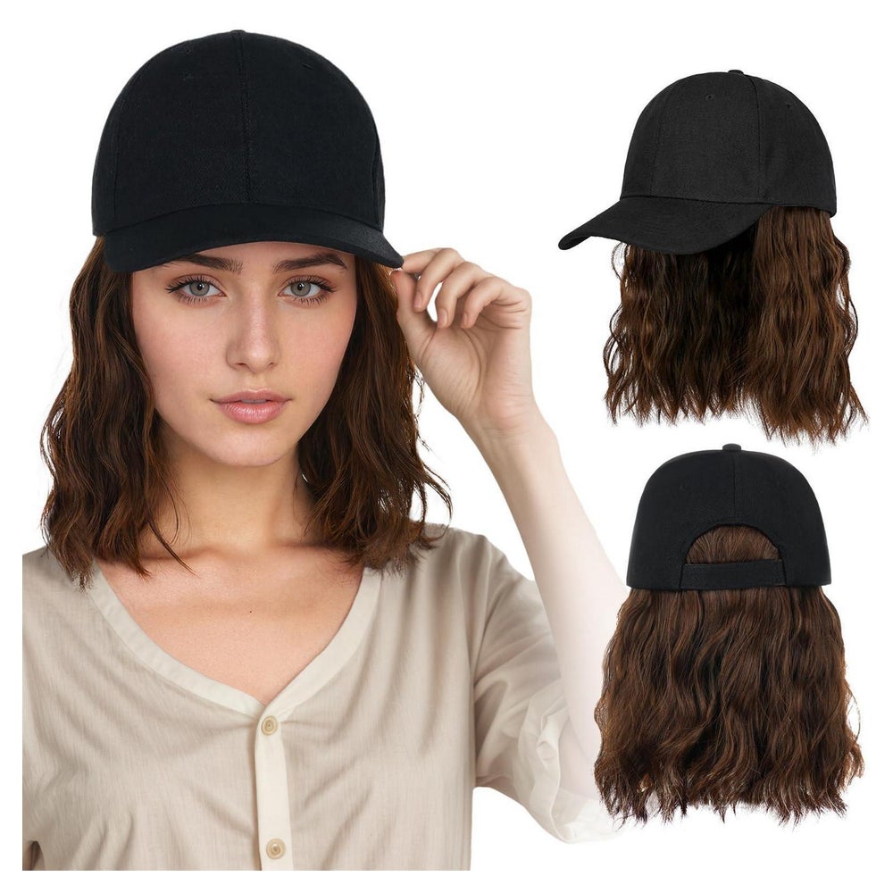 Hutperücken Damen lockig gewellt kurz 30cm hellbraun Light B 1 St