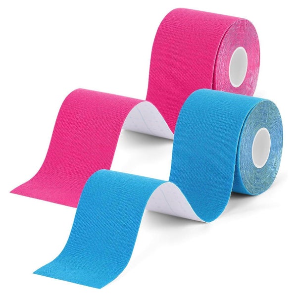Kinesiotapes 2 Rollen Physiotape Sport 5m 5cm Rosa+blau 1 St