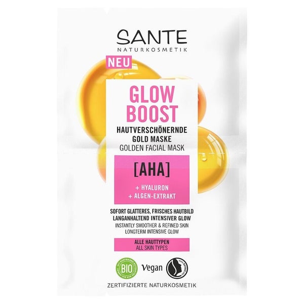 Glow Boost Gold Maske Aha Hyaluron & Algen-extrakt 8 ml