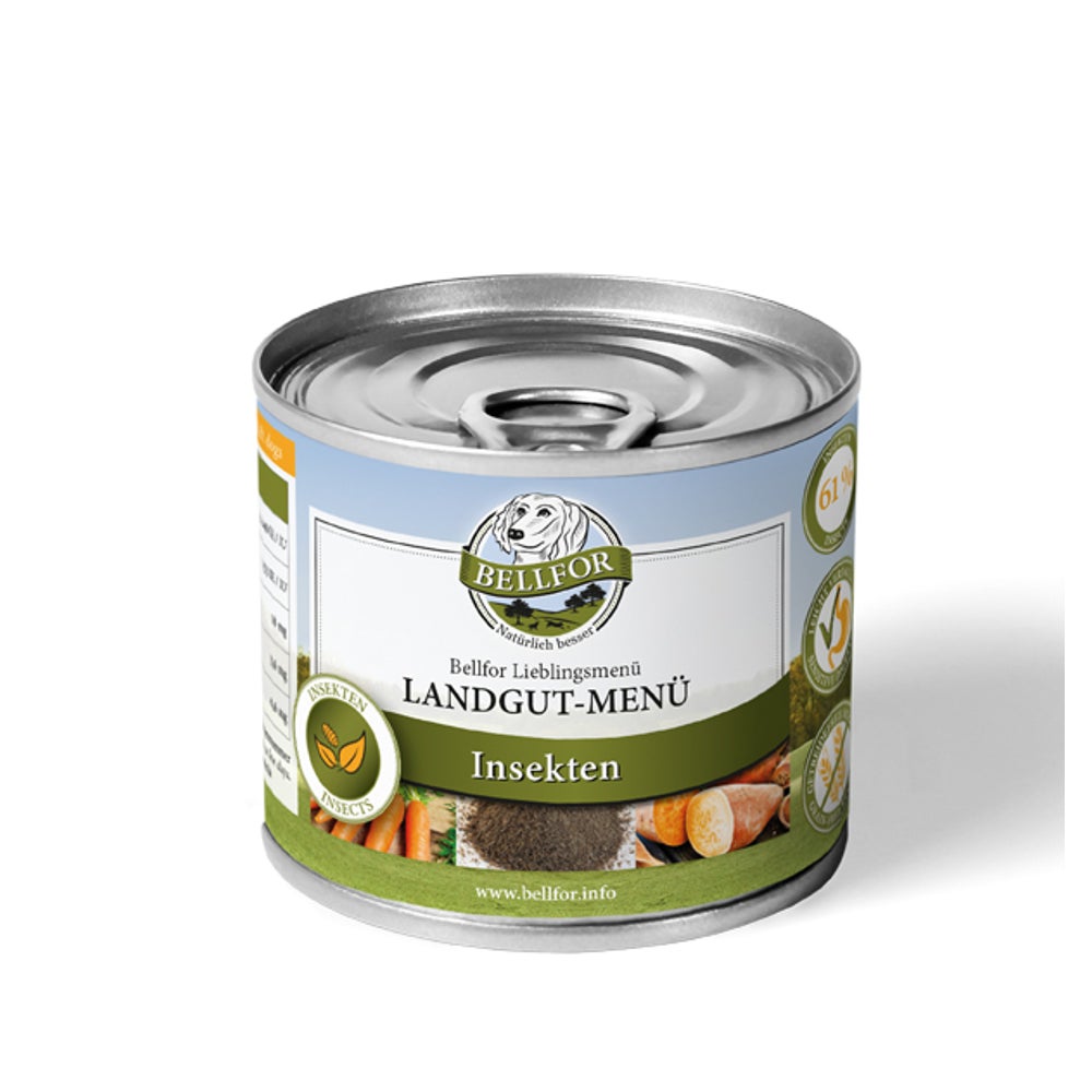 Bellfor Hundefutter Nass mit Insekten - Landgut-Menü 200 g