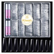 Kunstnägel Acryl Coffin Nagelspitzen 500 Box Damen Clear 1 St