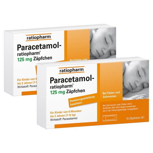 Paracetamol ratiopharm 125 mg 2X10 St