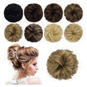 Haarteil Messy Bun Echthaar Dutt Chignon Lockig Damen Honigb 1 St
