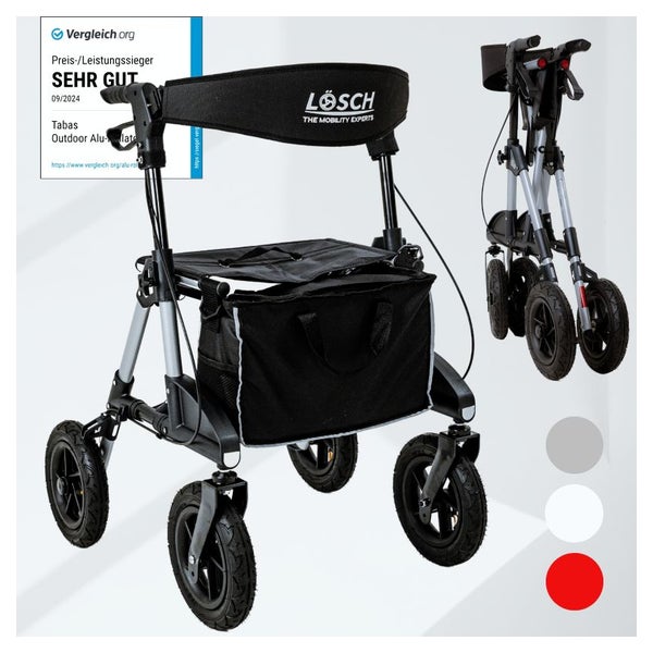 Lösch Reha Rollator TABAS Größe  Silber S/M