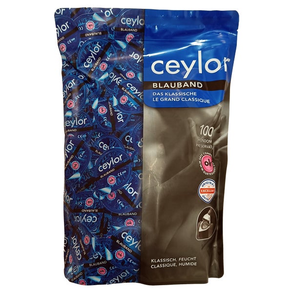 «Blauband» hautverträgliche Kondome mit Gleitcreme, (100 Kondome) 100 St