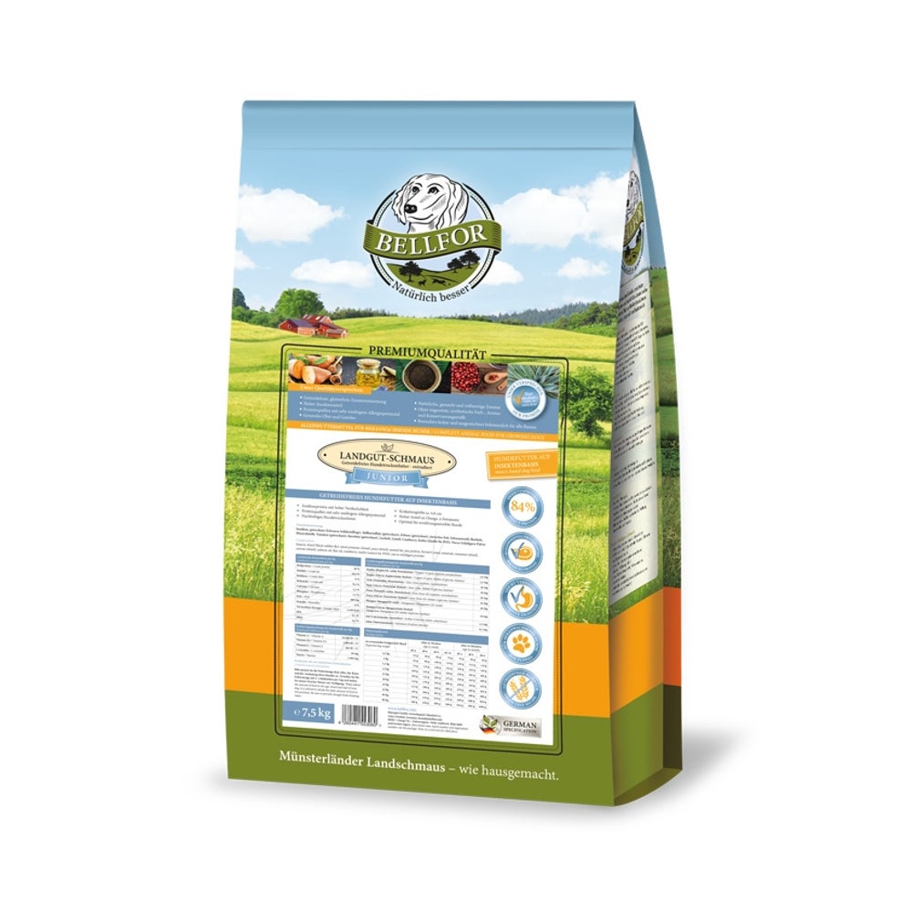 Bellfor Trockenfutter mit Insekten Landgut-Schmaus Junior 7,5kg 7500 g