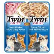 INABA Twin Thunfisch mit Huhn und Jakobsmuscheln in Brühe für Katzen 2x40 g 0,08 kg