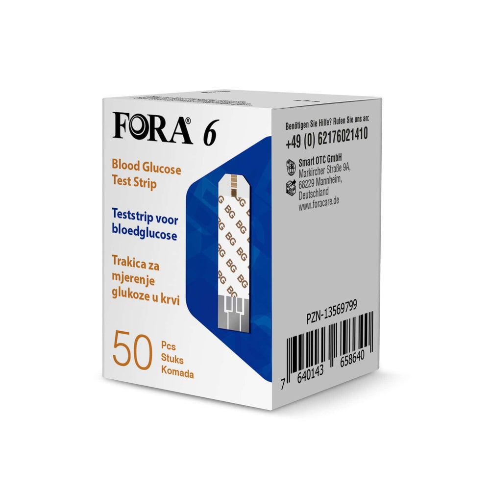 FORA 6 Blutzucker-Teststreifen (50 Stück) 1 St