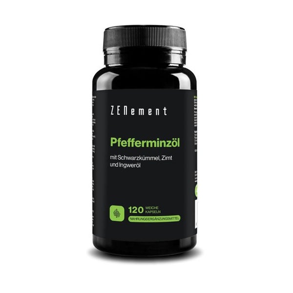 Zenement Pfefferminzöl mit Schwarzkümmelöl, Zimt und Ingwer 120 St