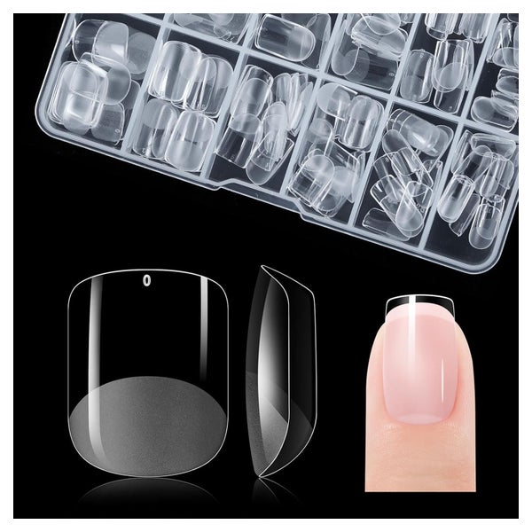 Nagelspitzen Quadrat extra kurz PMMA XS 120 2.Ultra Kurze Qu 1 St