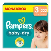 Pampers Baby-Dry Größe 3, 222 Windeln, 6kg - 10kg Monatsbox 1 St