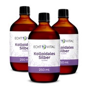 Echt Vital Kolloidales Silber 10 ppm - 250 ml - 3 Flaschen