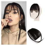 Bangs Clip in Remy Echthaar Pony Wispy Bangs Natürliches Sch 1 St