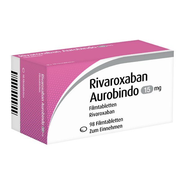 Rivaroxaban Aurobindo 15 Mg Filmtabletten 98 St