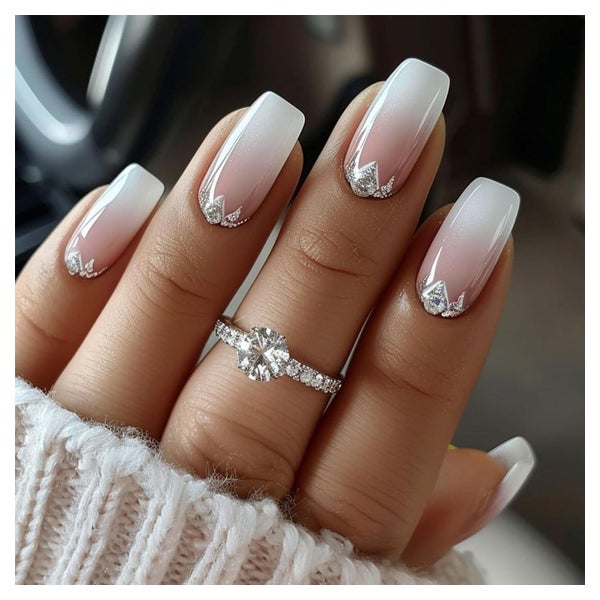 Falsche Nägel 24 Stück Gradient Gradient Diamond 1 ml (1er P 1 St
