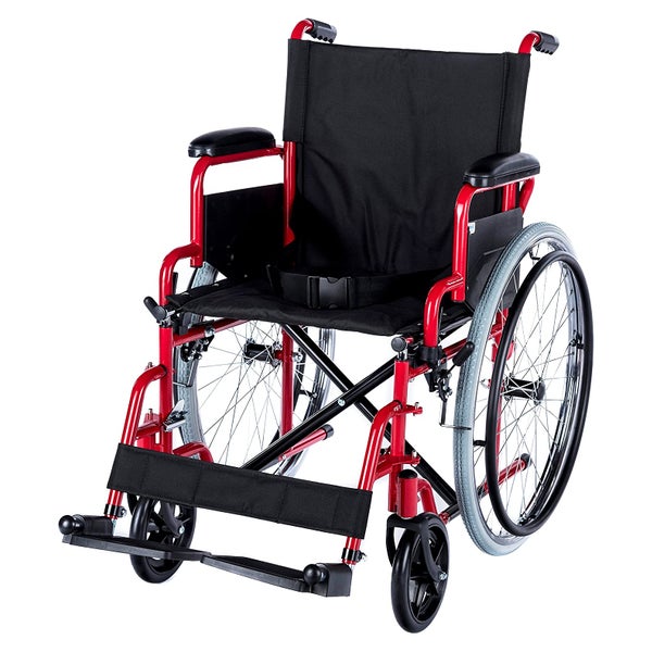 Romed manueller faltbarer Rollstuhl "Dynamic", rot 1 St
