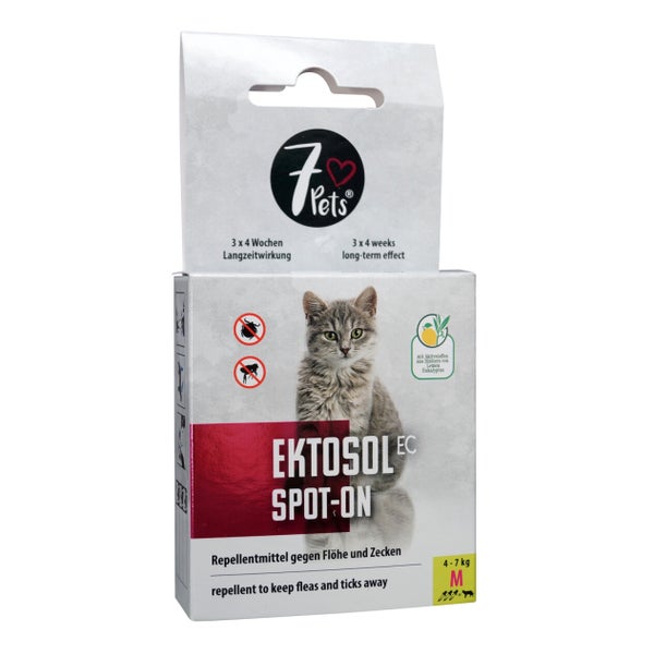 7Pets Ektosol EC Spot-On für Katzen, M - 3x 1,2 ml 1 St