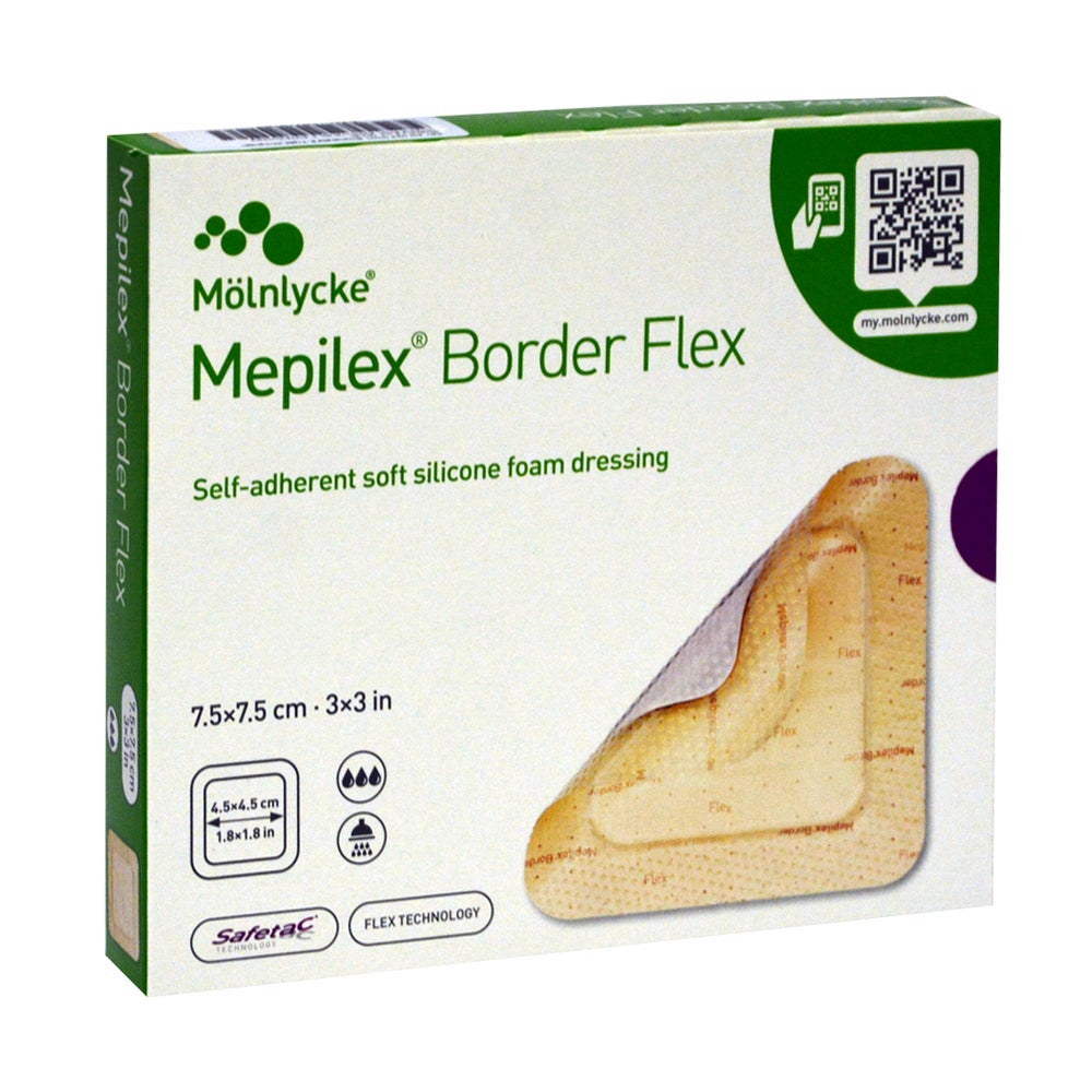 Mepilex Border Flex Schaumverband haft. 7,5x7,5 cm 5 St