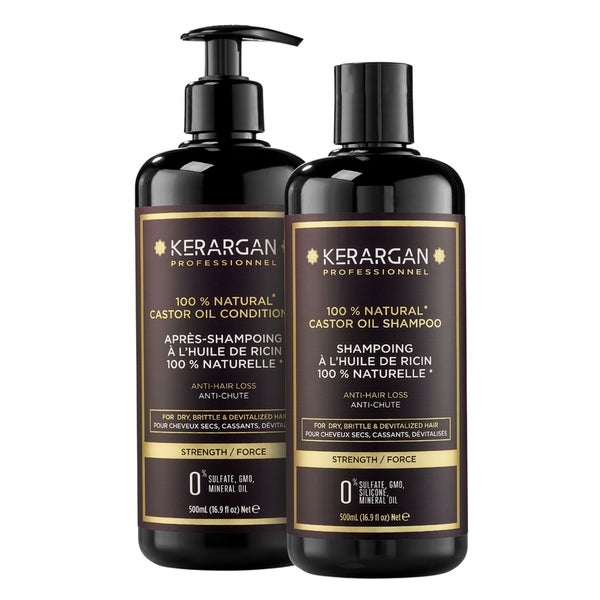 Kerargan - Anti-Haarausfall Shampoo & Spülung Rizinusöl 1000 ml