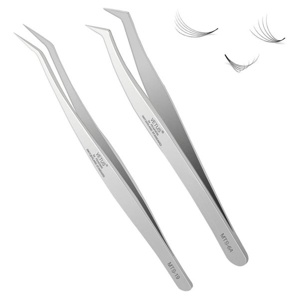 Professionelle Wimpernverlängerung Pinzette Set Edelstahl 2t 1 St