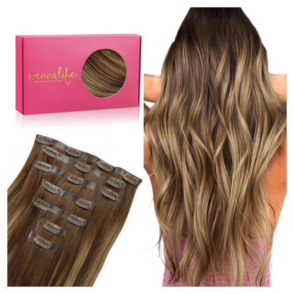 Clip 45cm-130g-Sans Couture #4 27 4 Balayage Schokoladenbrau 1 St