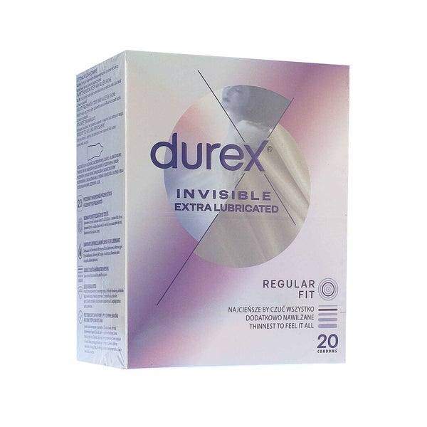 Invisible Extra Lubricated Kondome - Variante: 20 ks