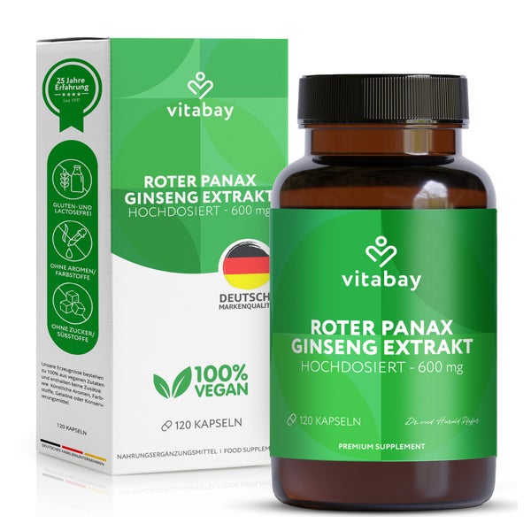 Vitabay Roter Panax Ginseng Extrakt 600mg 120 St