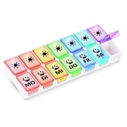 Tablettenbox 7 Tage 2 Fächer Pillendose Medikamentenbox 14 F 1 St