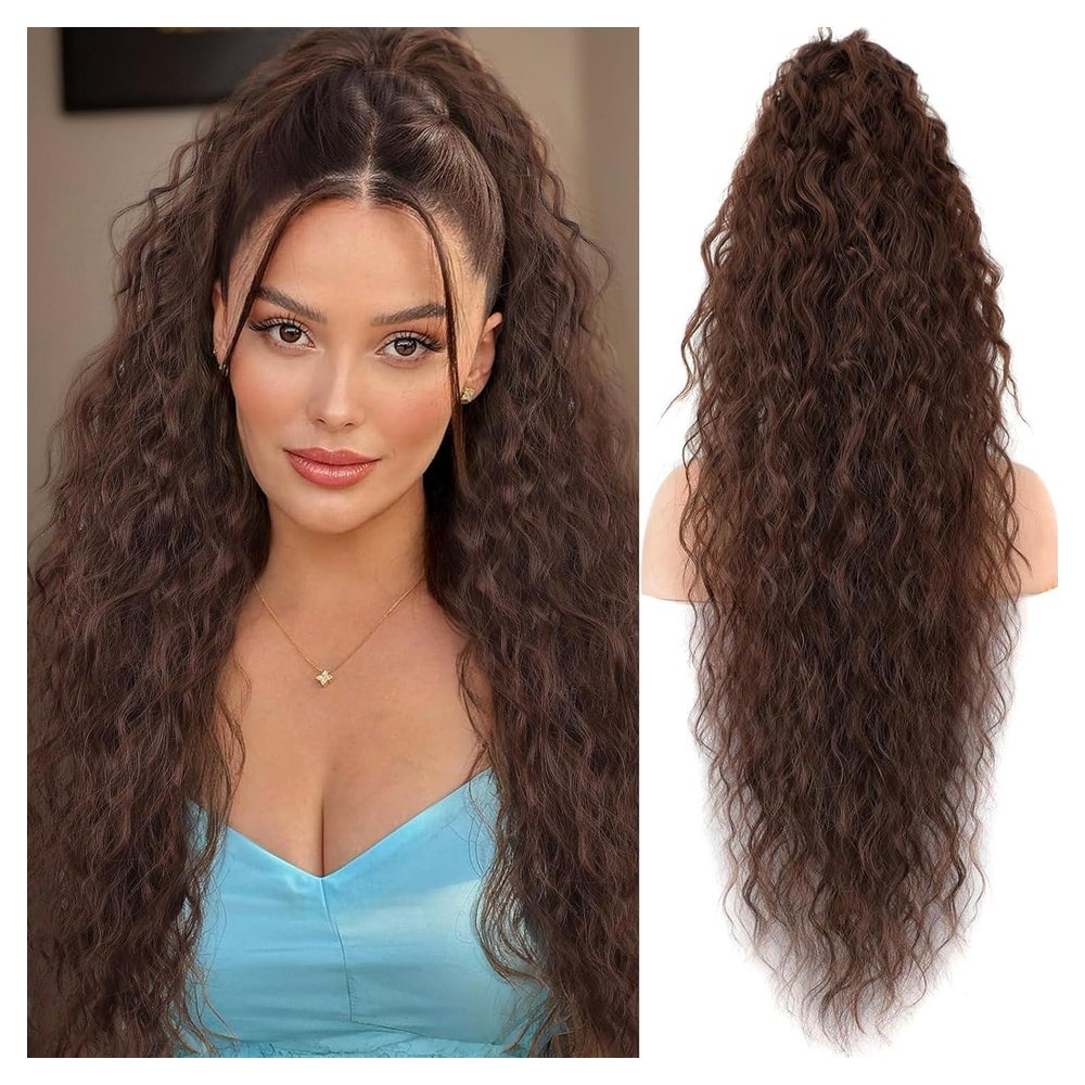 Pferdeschwanz Haarteil Damen Haarverlängerung Klammer 75cm B 1 St