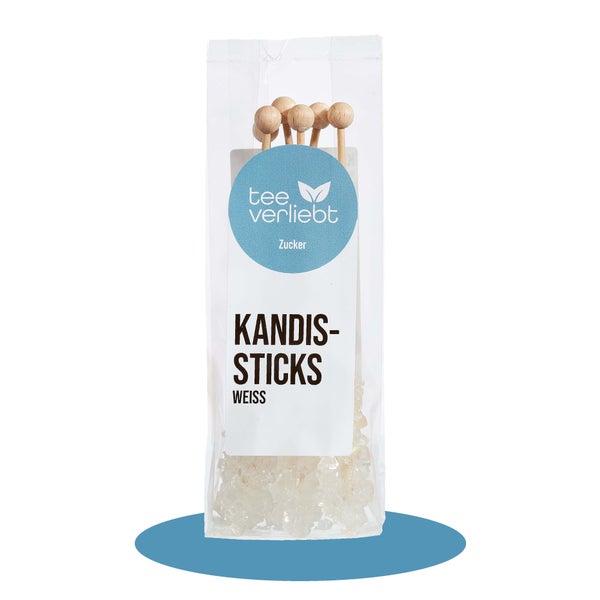 teeverliebt - Kandis-Sticks weiß | 6 Stück 6 St