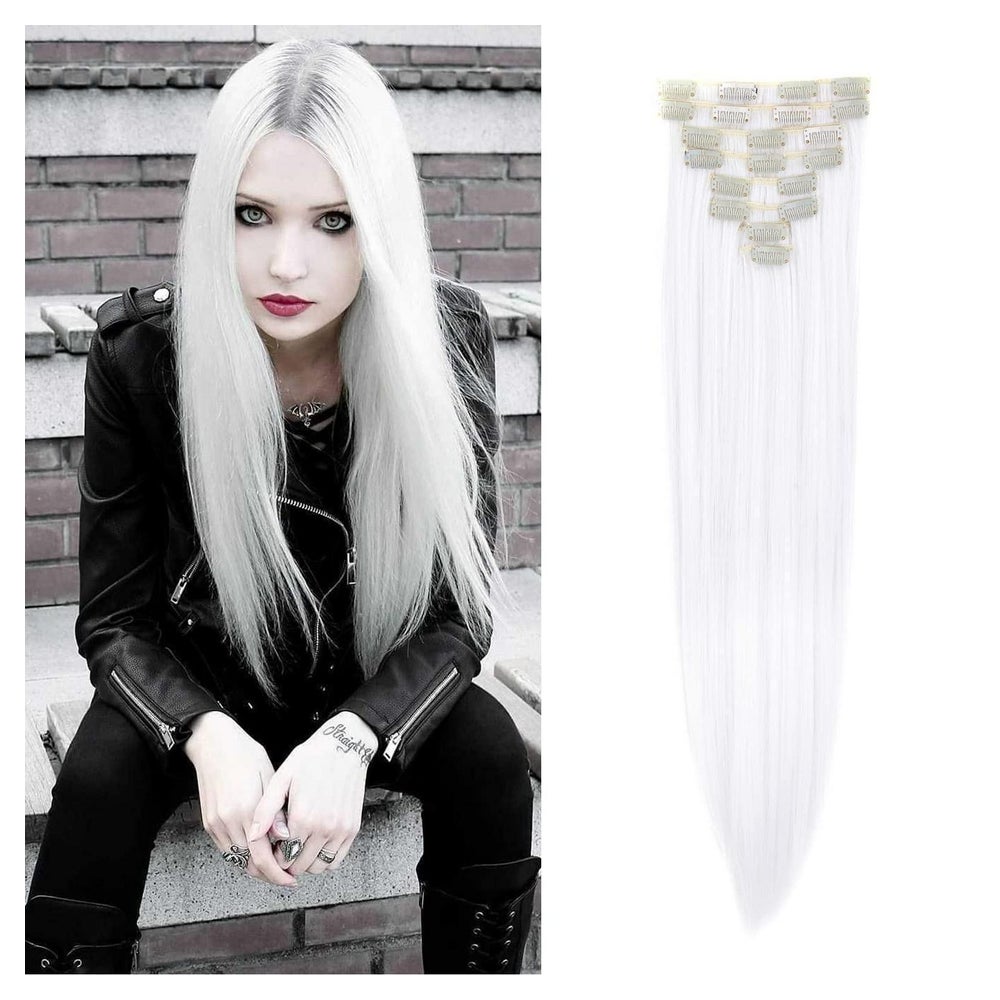 Extensions Clip in Echthaar Haarverlängerung Haarteil 60 cm 1 St