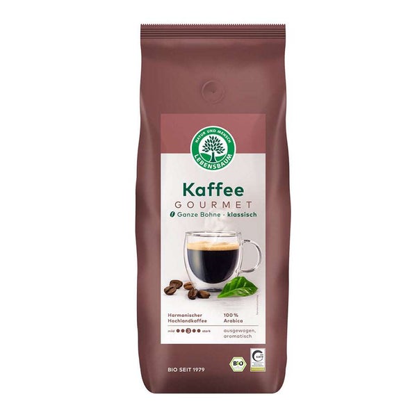 Lebensbaum Bio Gourmet Kaffee Bohnen - Hochlandkaffee 1000 g