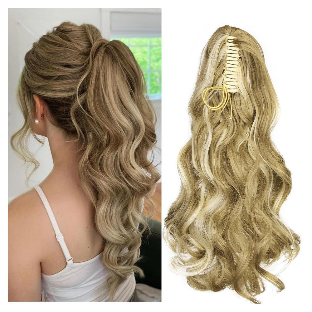 Pferdeschwanz Haarteil Clip 45 cm 150g Sandy Blonde&Gebleich 1 St