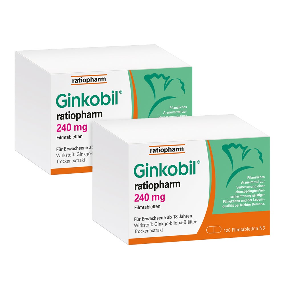 Ginkobil ratiopharm 240mg Doppelp 2X120 St