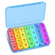 Tablettenbox 7 Tage BPA Frei 4 Fächer Medikamentenbox Olivgr 1 St