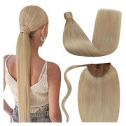 Zopf Extensions Echthaar Ponytail Blond Highlights 80g 45 cm 1 St