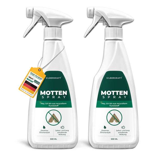 Mottenspray gegen Kleider- & Lebensmittelmotten 2 x 500 ml 1000 ml