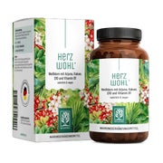 Weißdorn mit Arjuna, Kakao, Q10 & Vitamin B1 - HERZWOHL - 60 vegane Kapseln - NATURTREU® 60 St